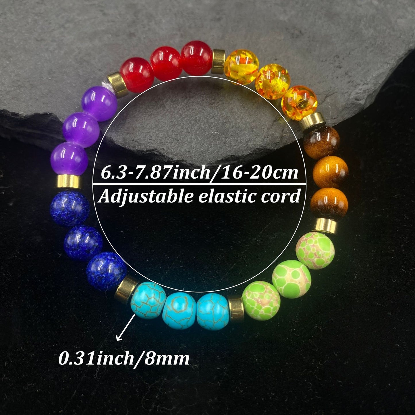 Xi Tigereye Blue Pine Multiple Materials Contrast Bracelets