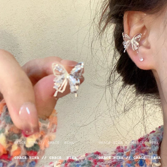 Women's Butterfly Ear Clip Without Pierced Exquisite Minority Light Luxury Earrings