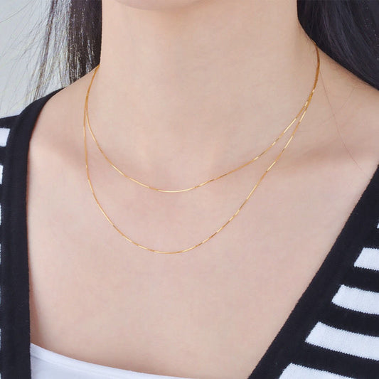 Women's Wen Korean Style Box Simple Without Necklaces