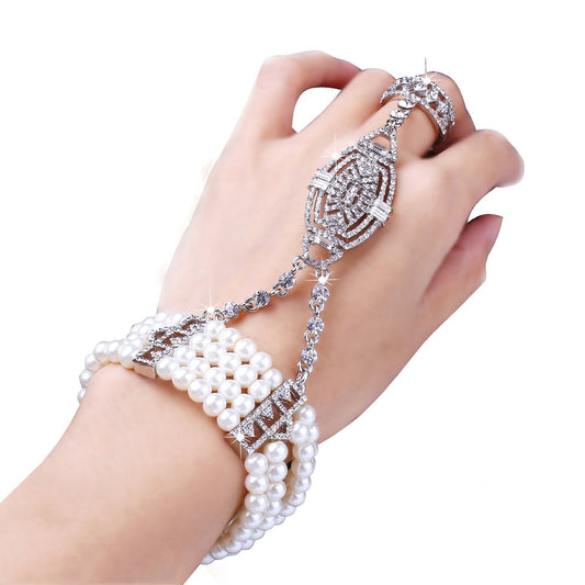 Amazing Than Pearl With Diamond Bride Wedding Bracelets