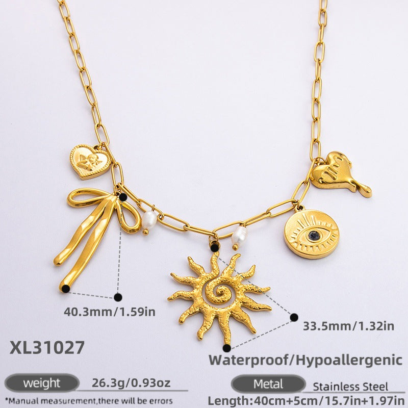 Sun Shell Single Layer Chain Minority Necklaces