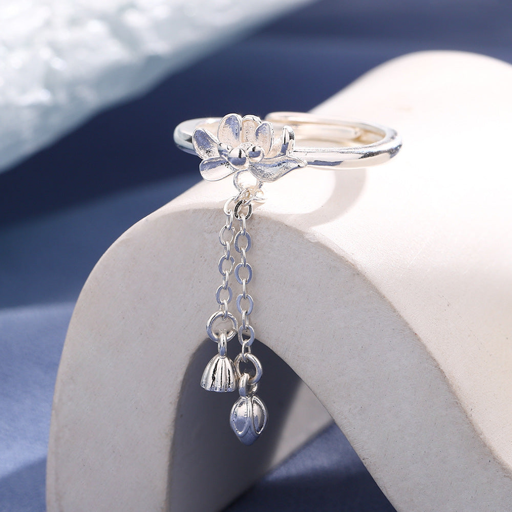 Chain Tassel Seedpod Bud For Girlfriend Rings