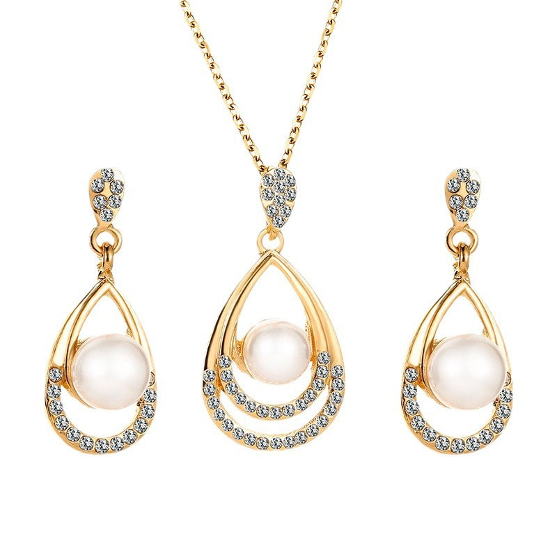 Temperament Water Drop Geometric Ear Personality Jewelry Set