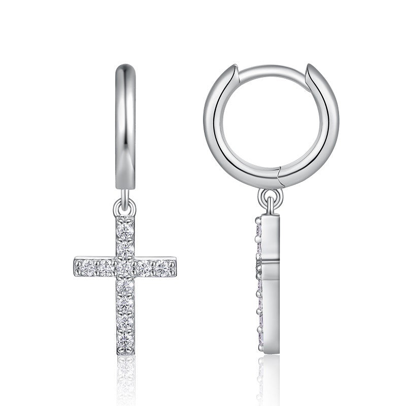 Popular Sier Ear Live Broadcast Moissanite Earrings
