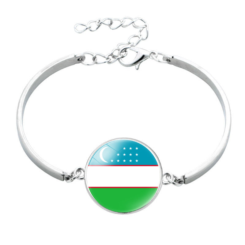 Asian National Flag Time Stone Palestine Bracelets