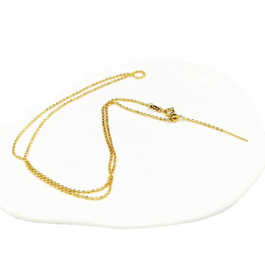 Cut Surface Bead Hand-made Needle Flash Beads Bean Necklaces