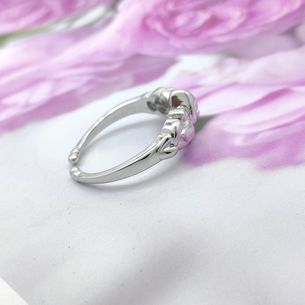 Fu Lillian Mirror Lotus Flower Open Rings