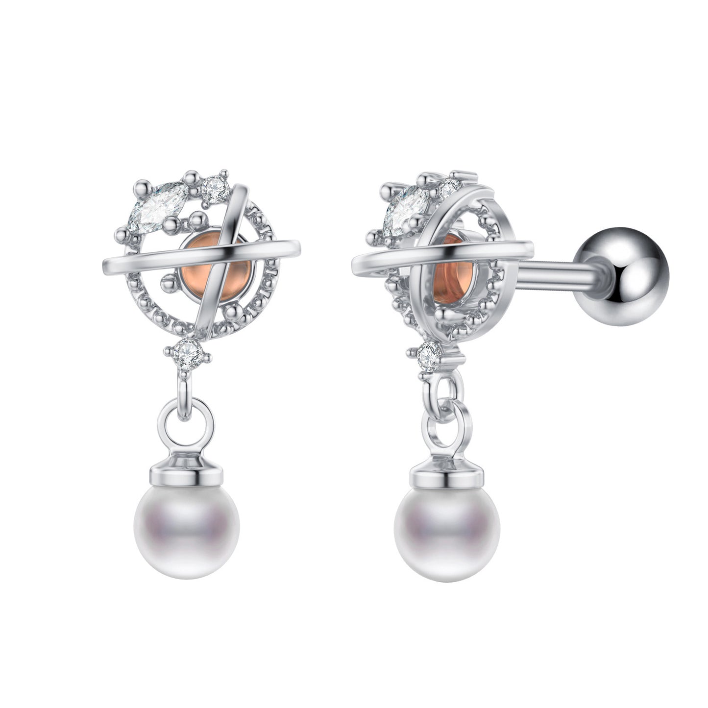 Ear Bone Female Needle Screw Twist Rings