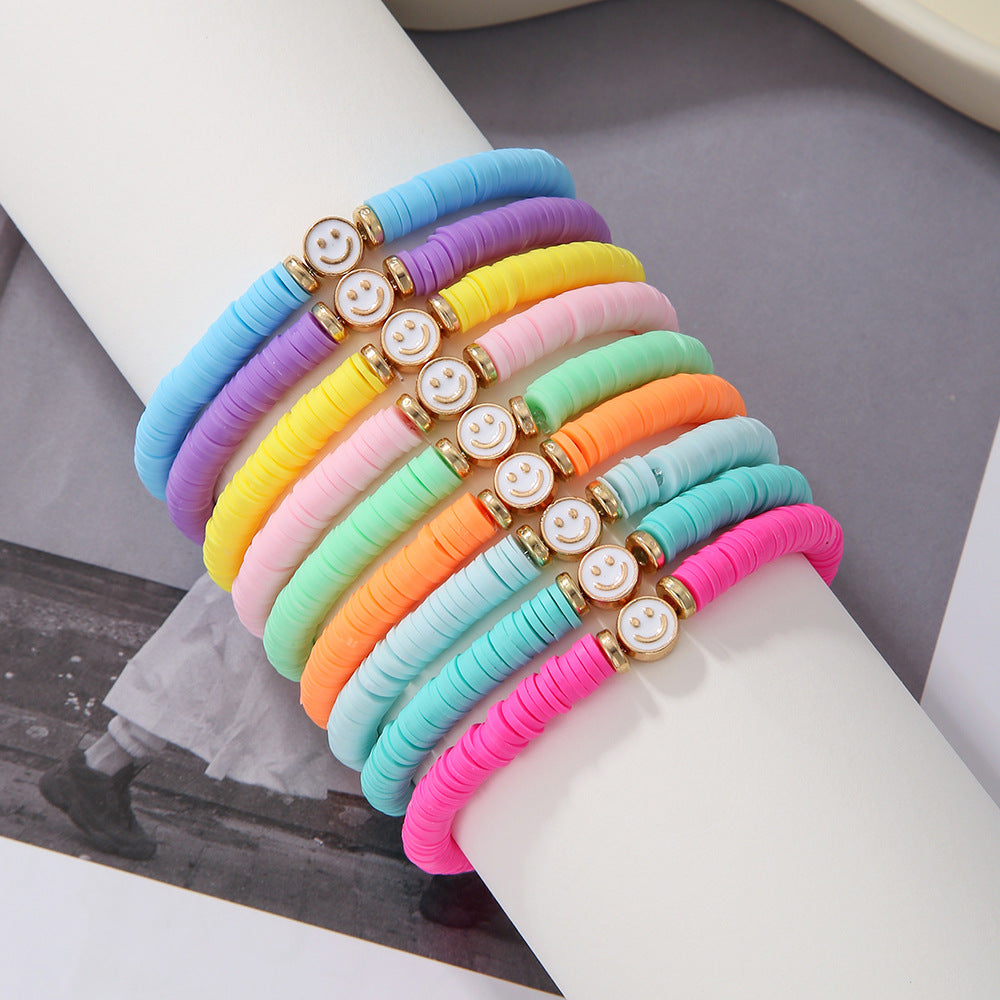 Colorful Polymer Clay Stacking Suit Summer Bracelets