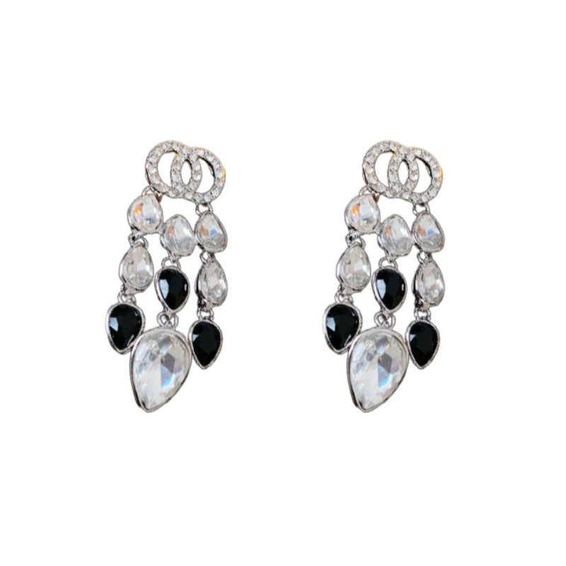 Oval Tassel Minority Fashion Frosty Style Temperament Entry Earrings