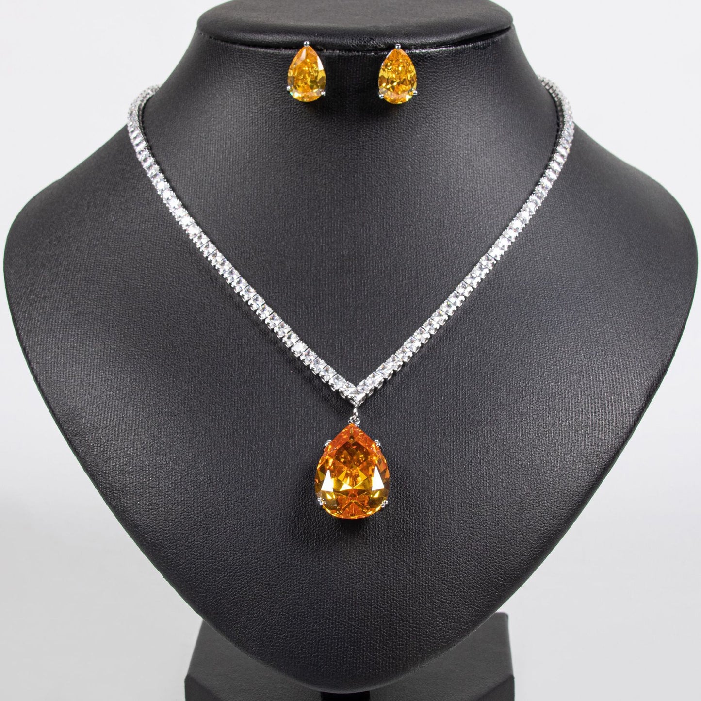 Style Love Heart Suite Water Drops Jewelry Set