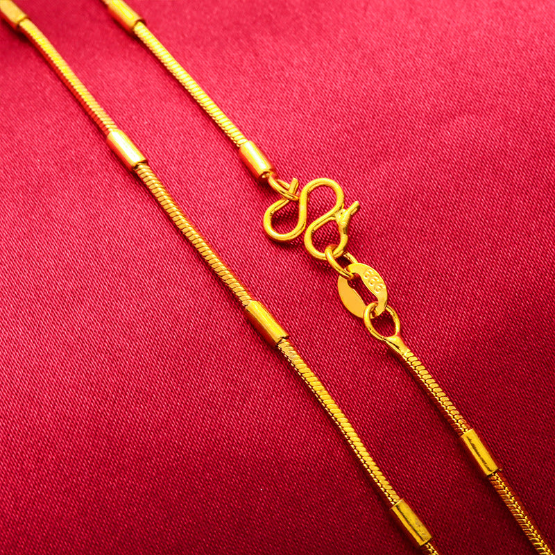 Women's Beads Water Wave Snake Bones Bead Necklaces