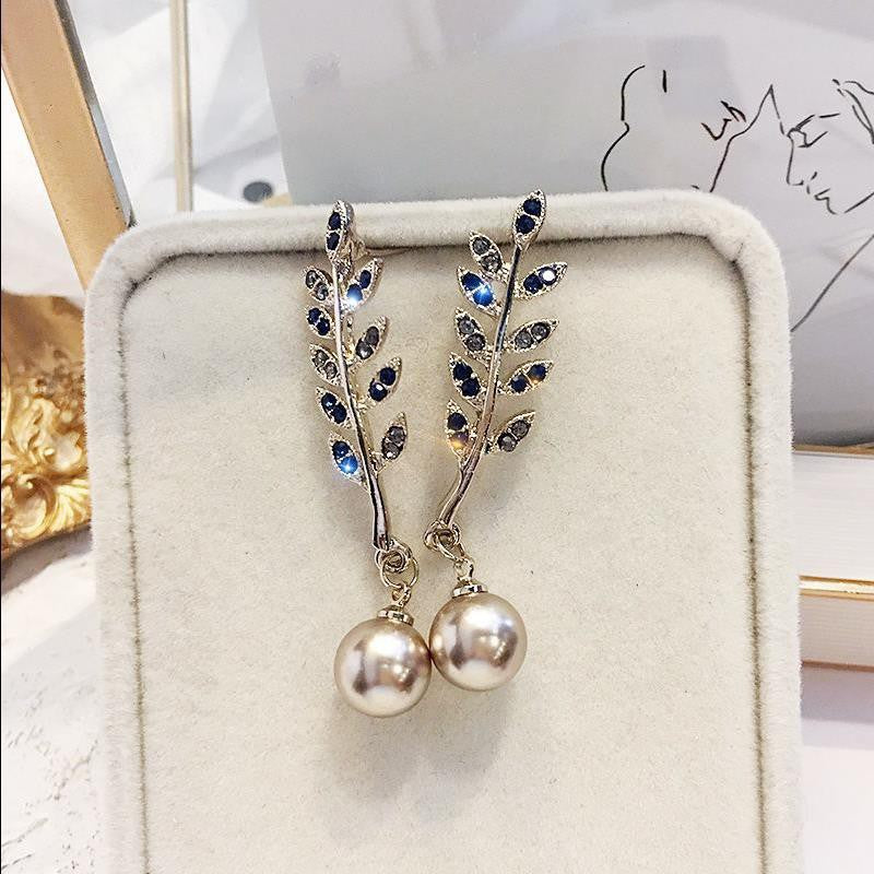 Pearl Versatile Personality Long Tassel Female Earrings