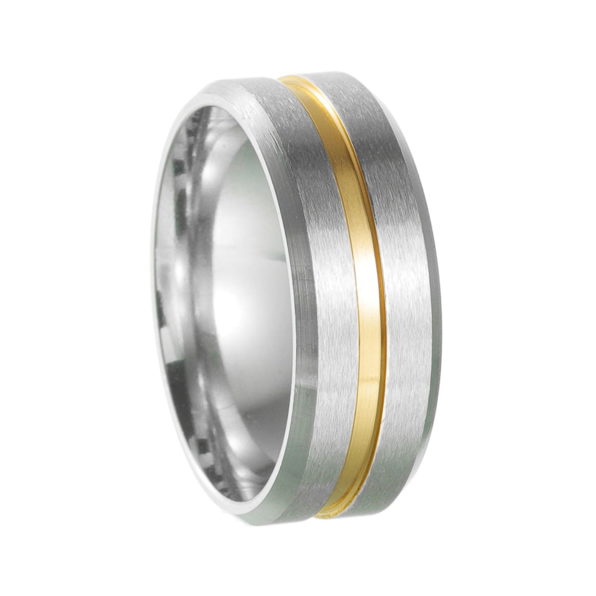 Men's Popular Ornament Standard Size Matching Titanium Rings