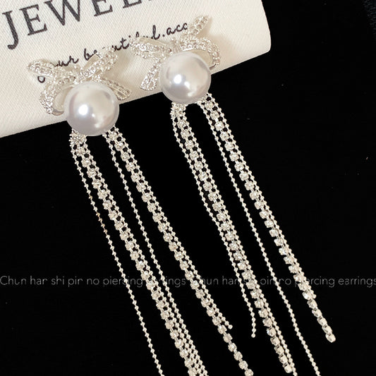Women's Luxury High-grade Long Tassel Fashionable Exquisite For Without Ear Clip