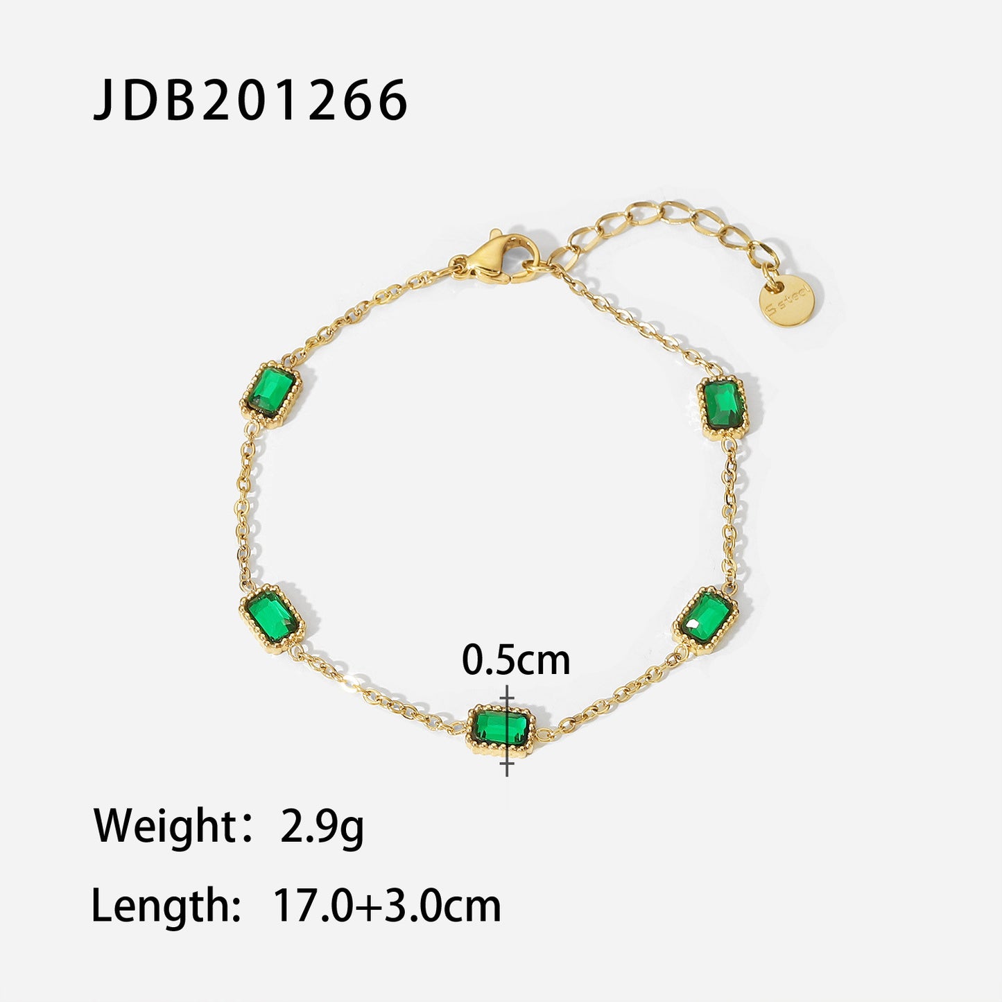 Niche Gold Chain Stainless Steel Zircon Bracelets