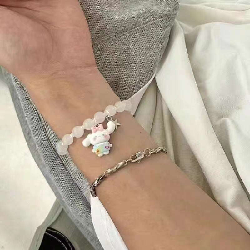 Limited Mori Style Lily Crystal Popcorn Bracelet