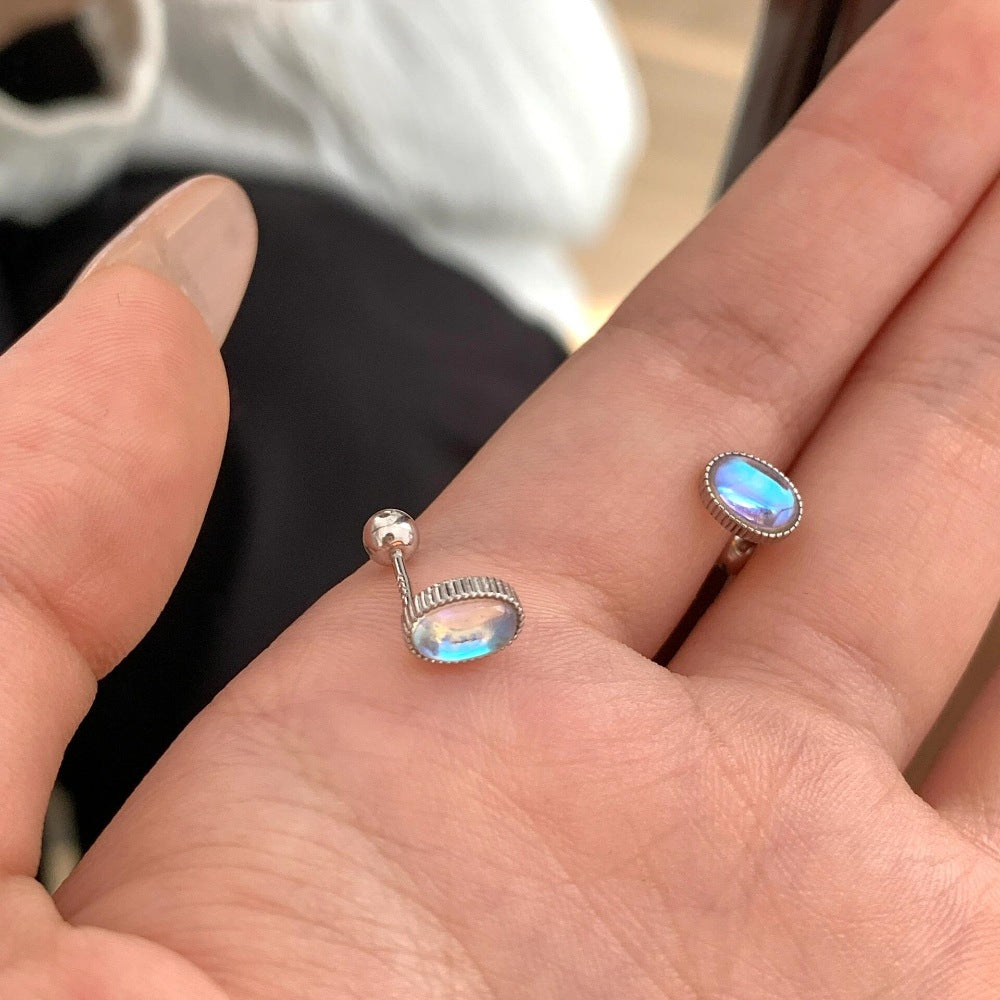 Moonstone Fashionable Light Luxury High-grade Twist Earrings