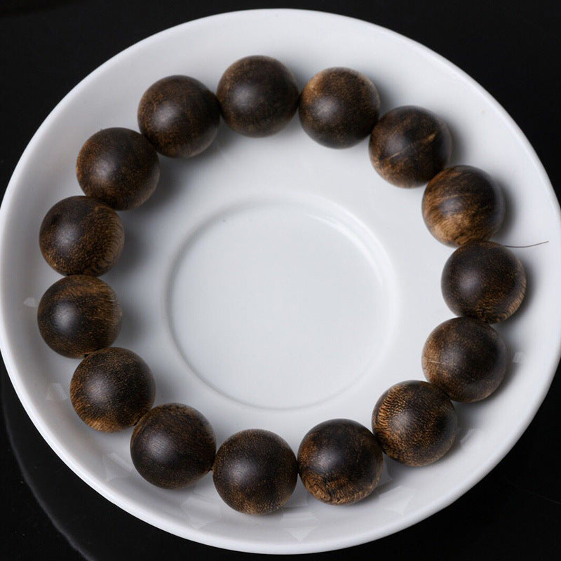 Vietnam Nha Old Materials Nan Agilawood Buddha Beads Floral Bracelets