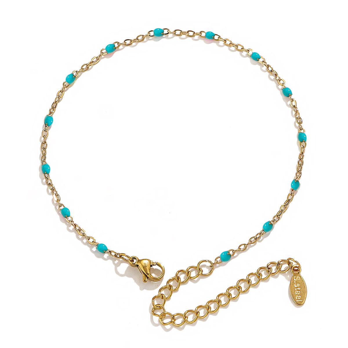 Niche Design Stainless Steel Enamel Cross Chain Bracelets