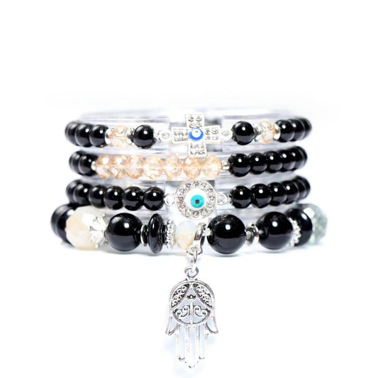 Bohemian Style Cross Hand Devil's Eye Bracelets