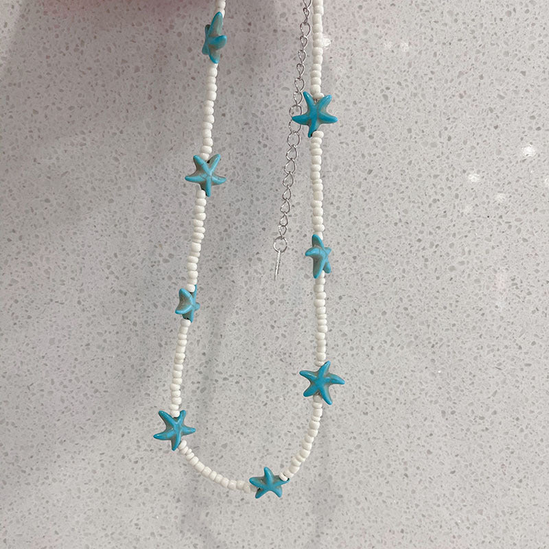 Personalized Starfish Beads Stringed Female Bohemian Necklaces