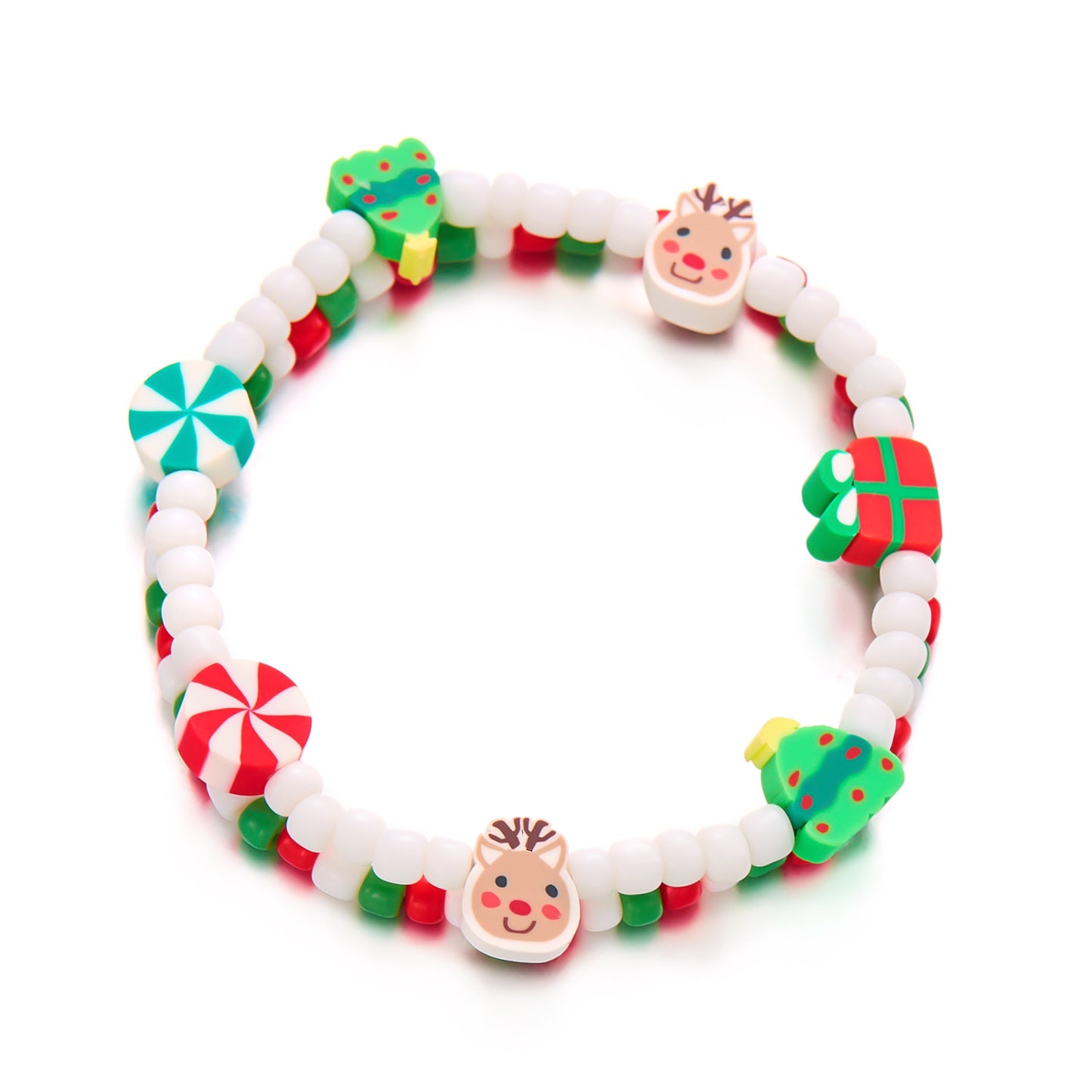 Christmas Ornaments Fashion Bead Polymer Clay Bracelets