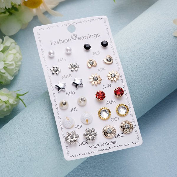 Flower Combination Card Suit Personality Multiple Rings