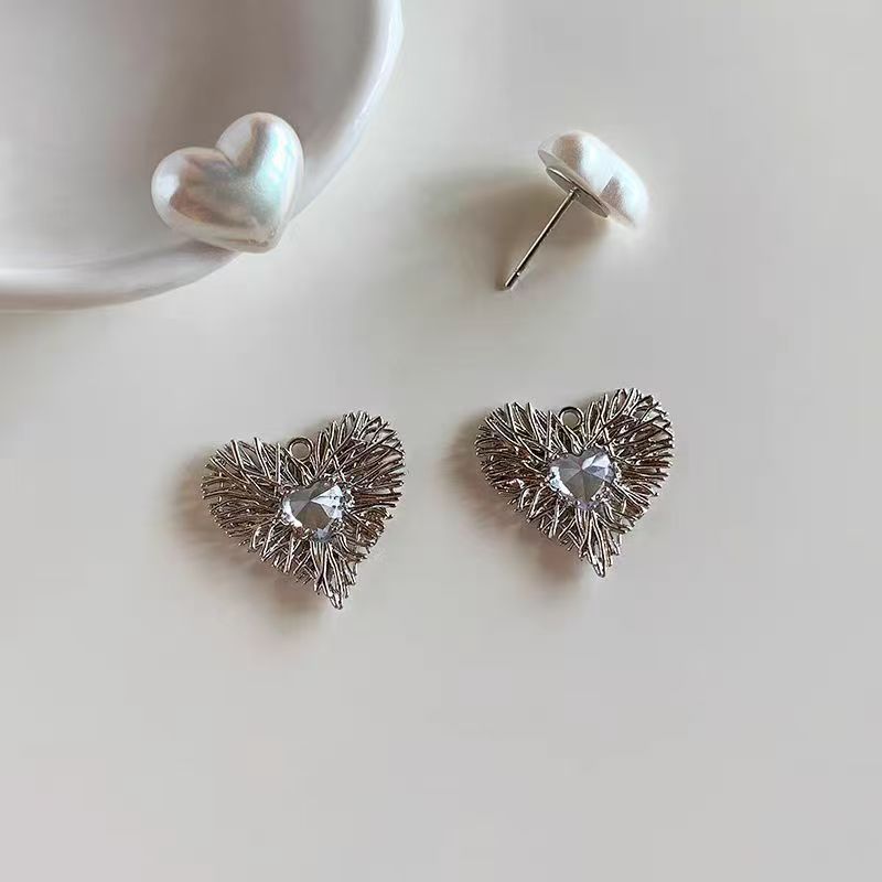 White Square Stylish Simple Versatile Temperament Earrings