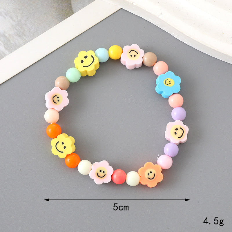 Clay Small Flower Handmade Love Beaded Ornaments Sweet Bracelets