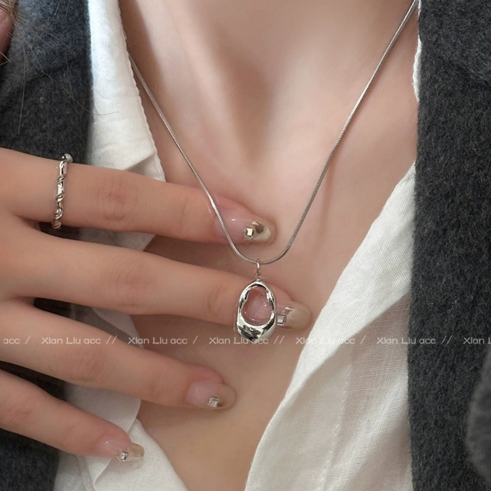 Water Drops Metal Minimalist Female Special Interest Necklaces