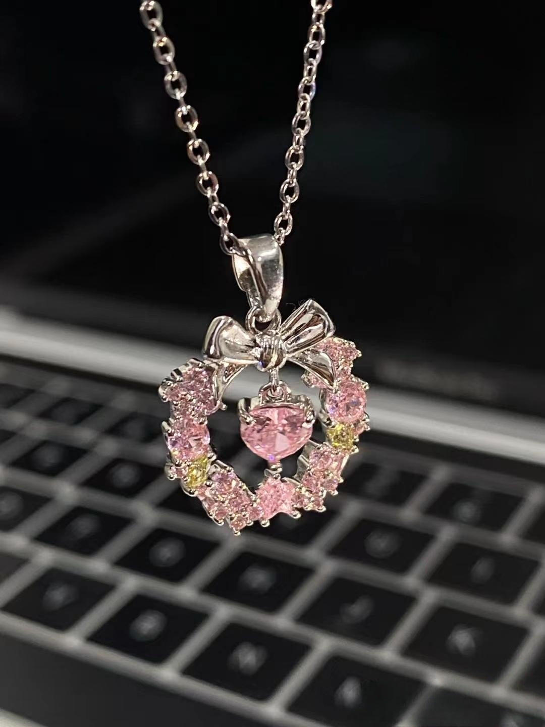 Garland Bow Cute Sweet Cool Sweater Necklaces