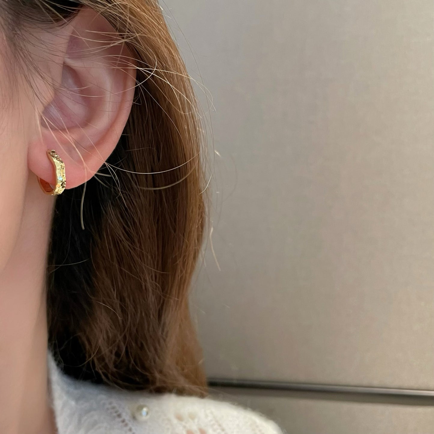Irregular Crushed Ice Ear Clip Fashion Earrings