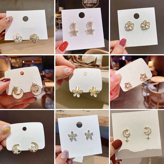 Women's Luxury Camellia Design Drip Glazed Flower Fashionable High-grade Earrings