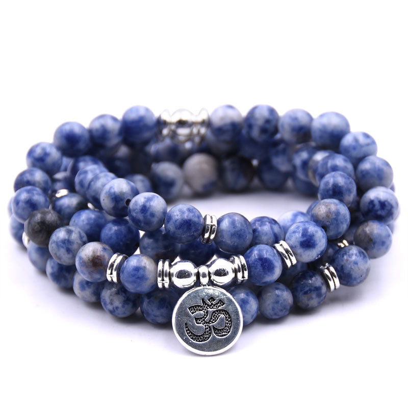 Women's Natural Stone Faith Inspirational Beads Elastic Bracelets