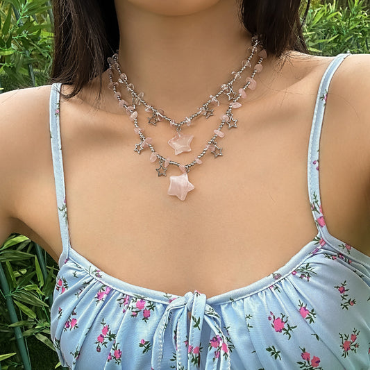 Sweet Irregular Gravel Clavicle Simple Star Necklaces