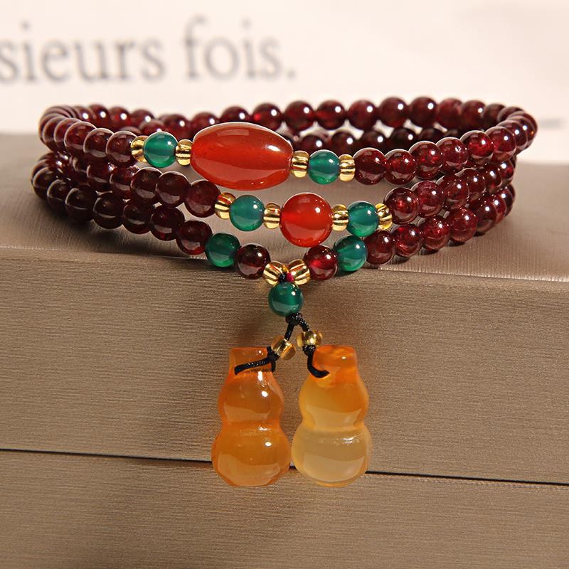 Women's Natural Garnet Crystal Jewelry Girlfriend Gifts Bracelets