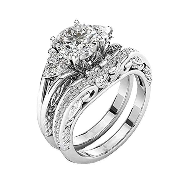 Women's Versatile Ornament Couple Set Engagement Rings