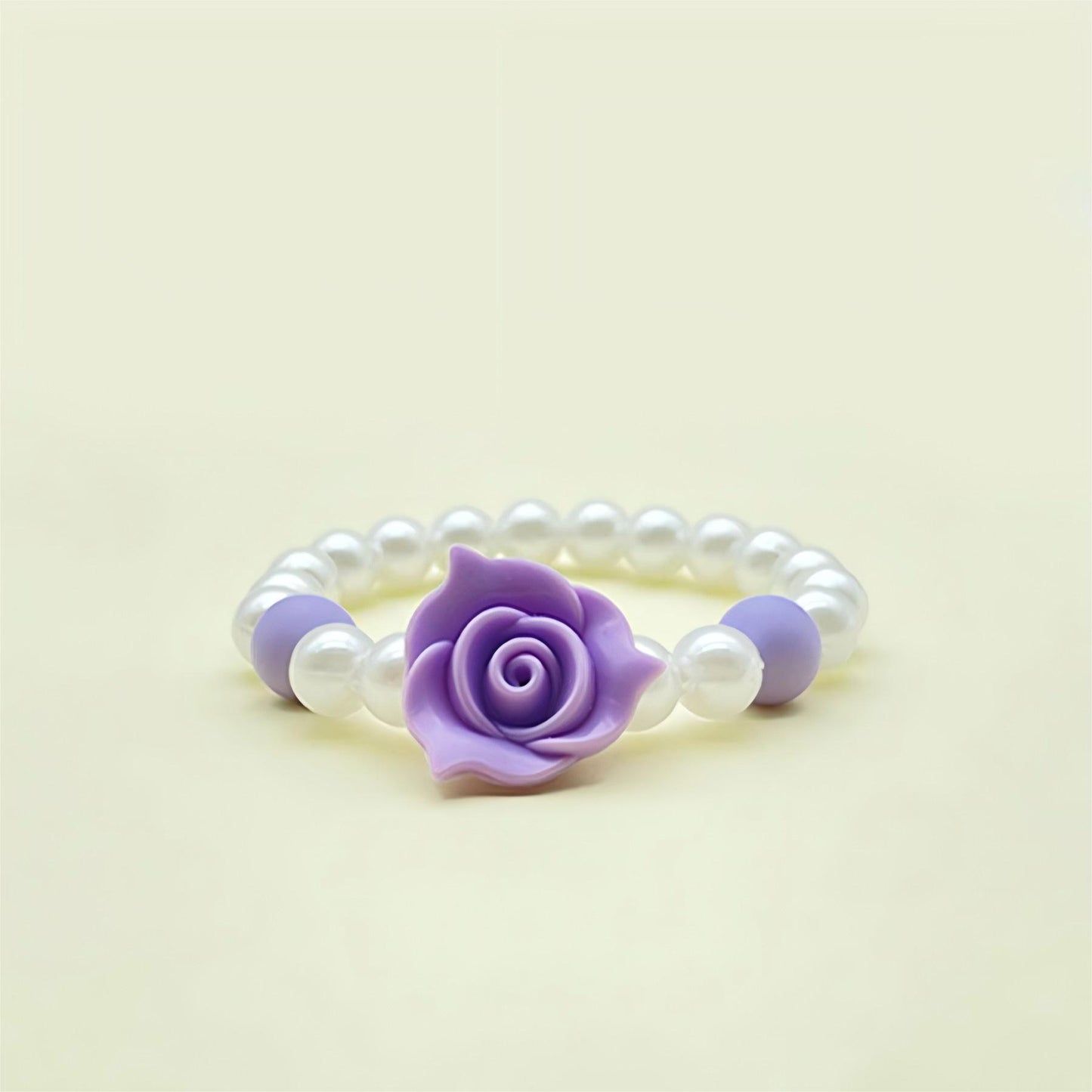 Children's Acrylic Petal Macaron Color Cute Pearl Bracelets