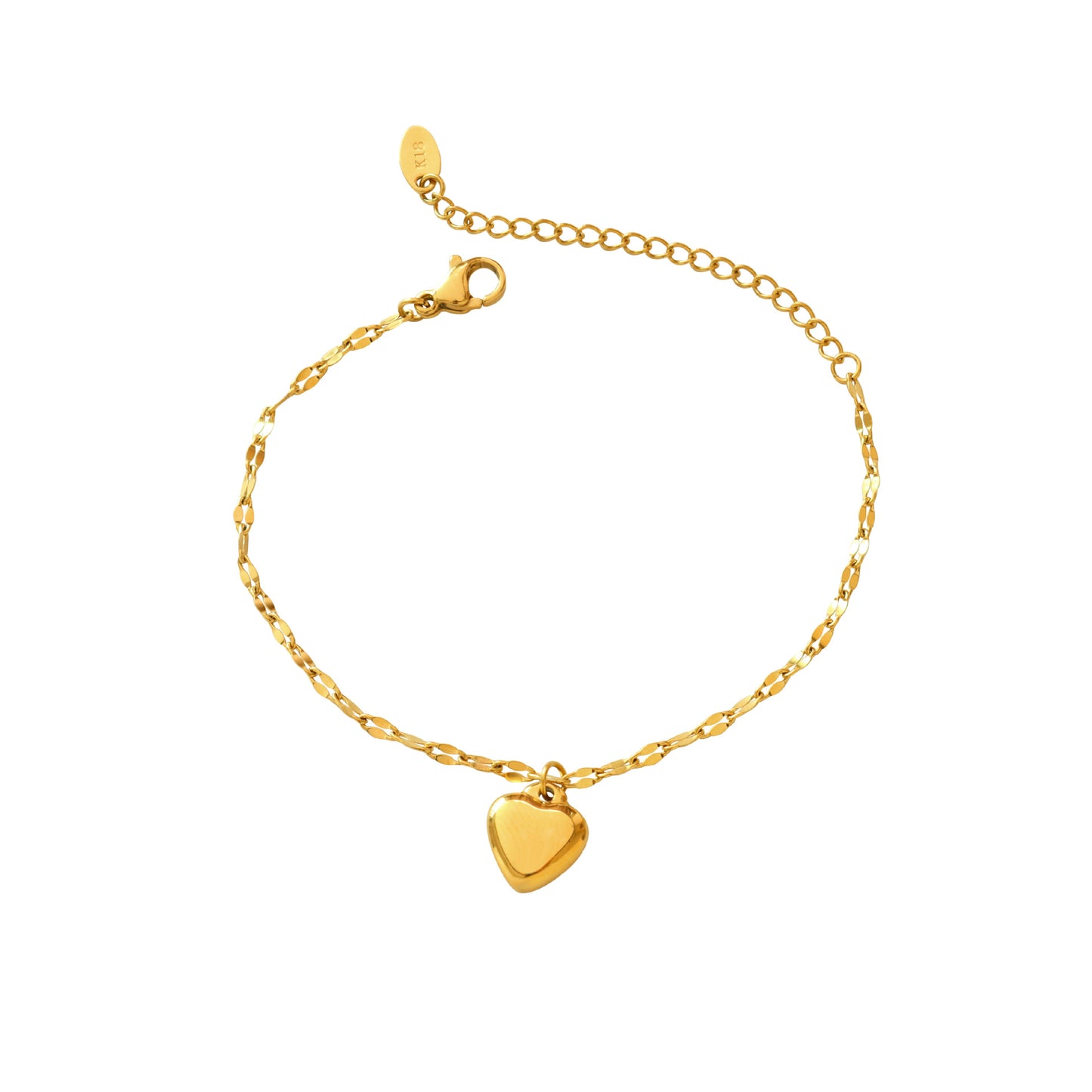 Geometric Heart Shape Light Luxury Fashion Bracelet