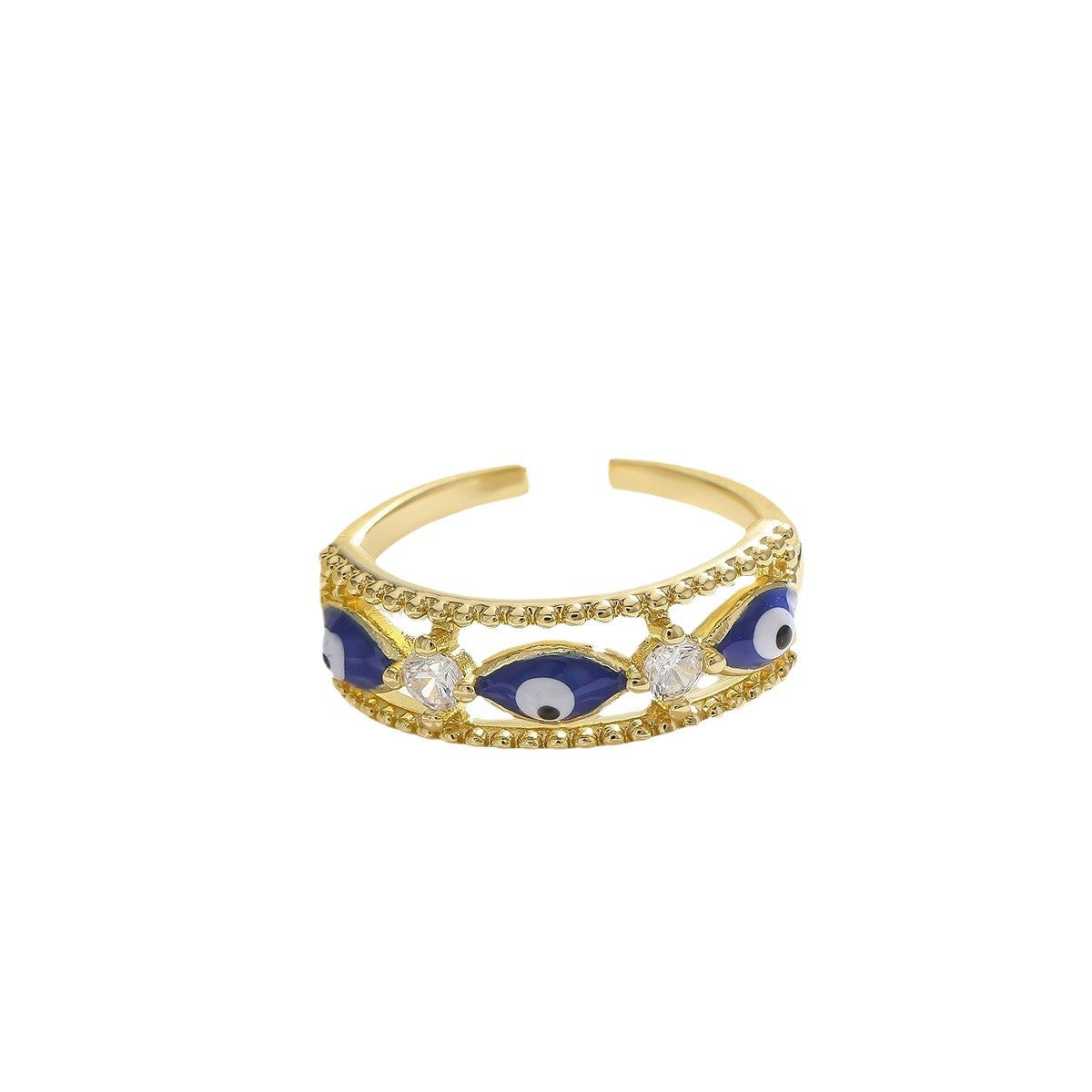 Zircon Enamel Drop Oil Female Evil Rings