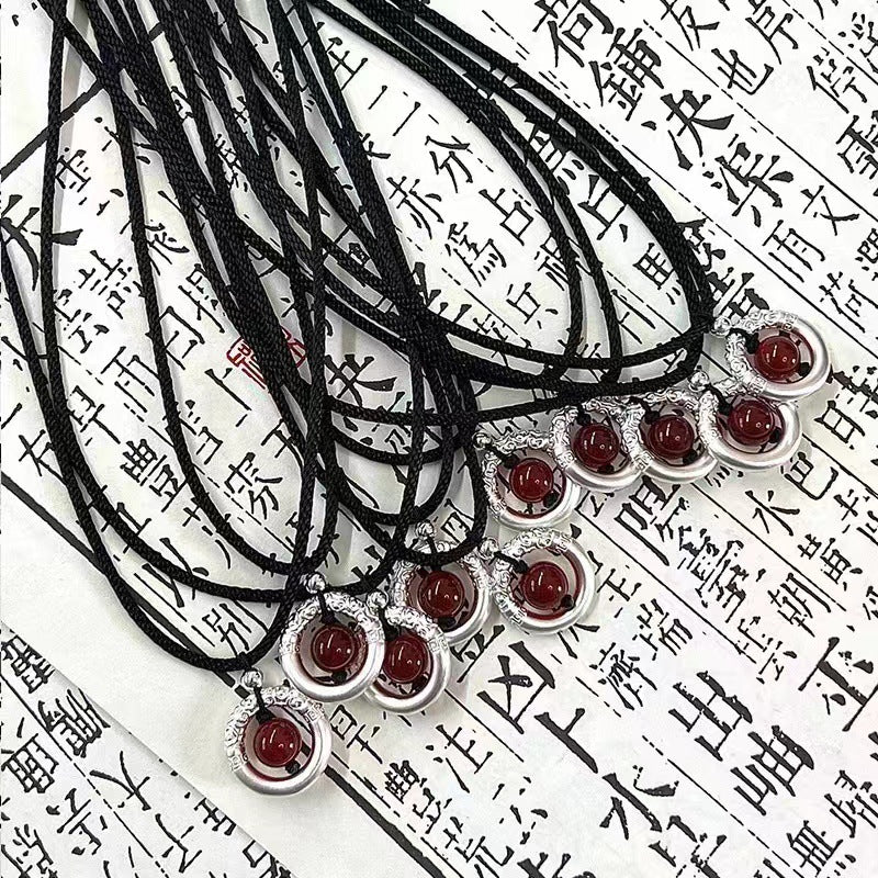 Women's Buckle Sier Jequirity Bean Imitation Woven Safe Necklaces