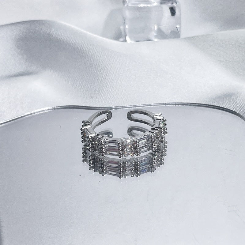 Luxury High-grade Full Diamond Open-end Zircon Rings