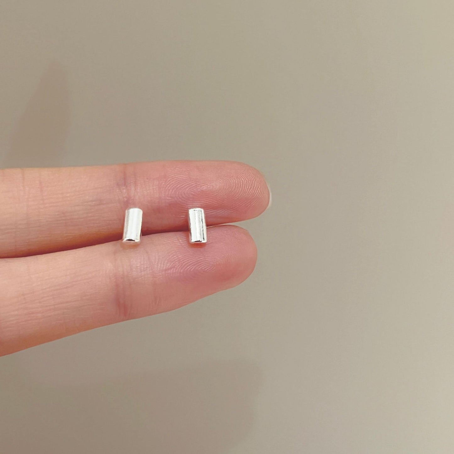 High-grade Bow Small Sier-plated Geometric Korean Earrings