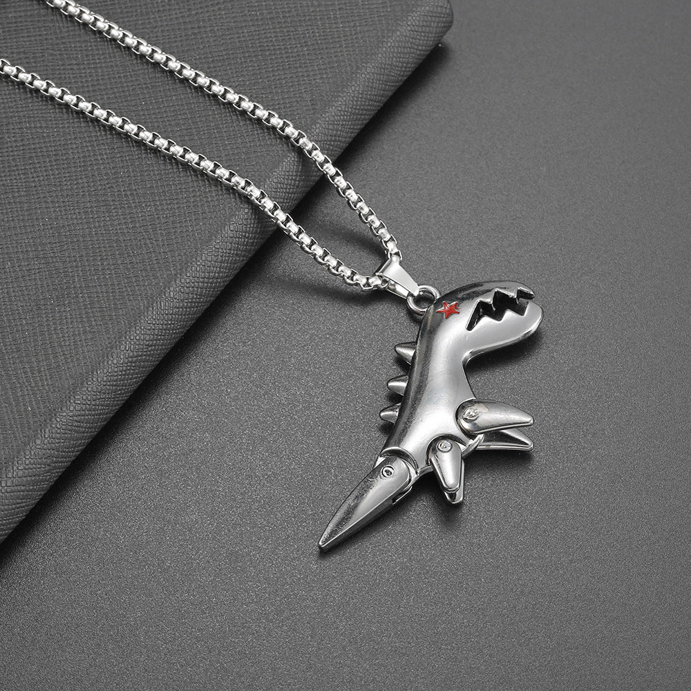 Women's & Men's Style Titanium Steel Versatile Retro Personalized Necklaces