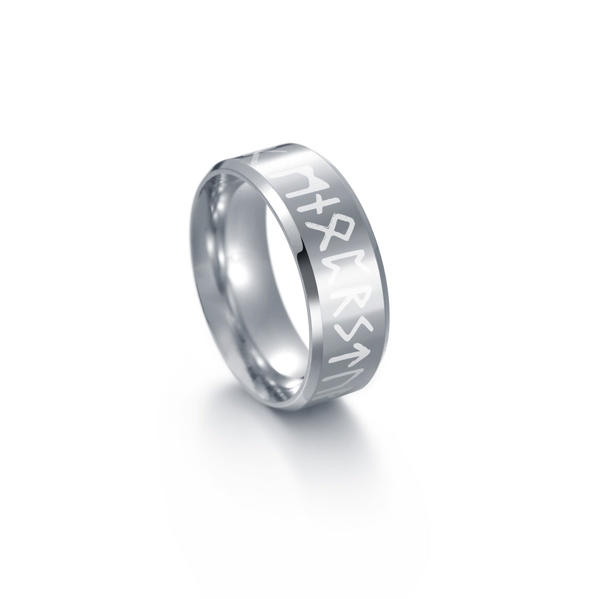 Men's Ornament Viking Letter Stainless Steel Rune Rings