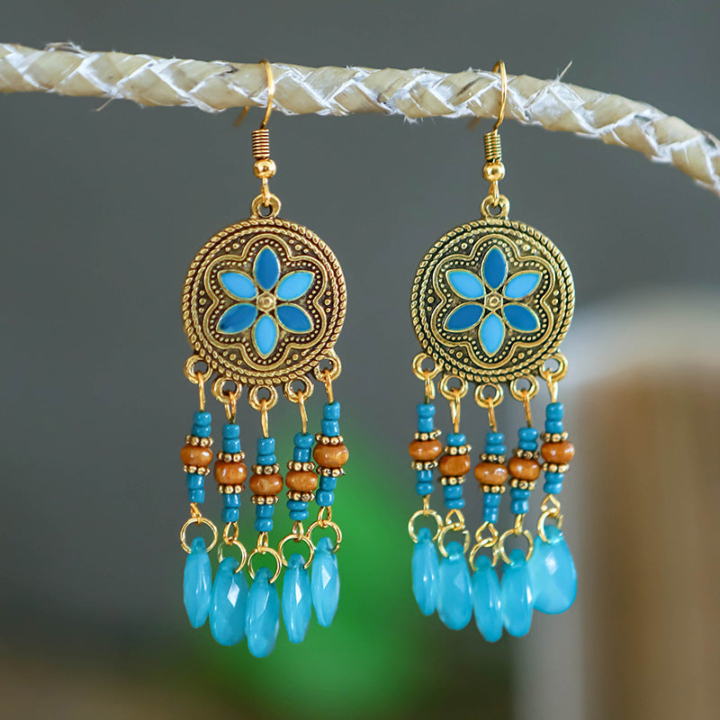 Color Bohemian Water Drop Your Daisy Earrings