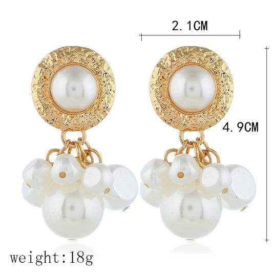 Popular String Of Irregular Size Pearl Earrings