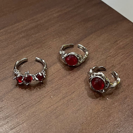 High-grade Twin Niche Design Open Ornament Rings