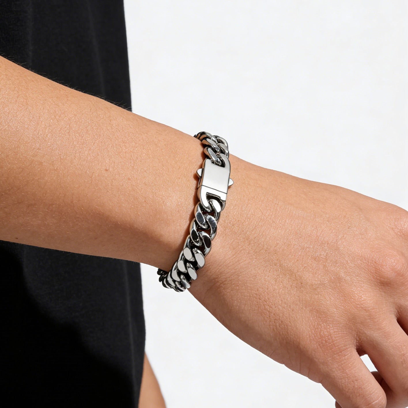 Men's Link Chain Gold Plating Simple High Bracelets